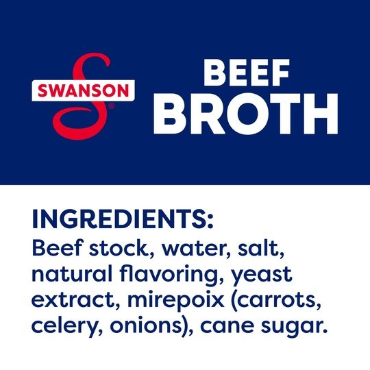 Swanson 100% Natural, Gluten-Free Beef Broth, 48 oz Carton