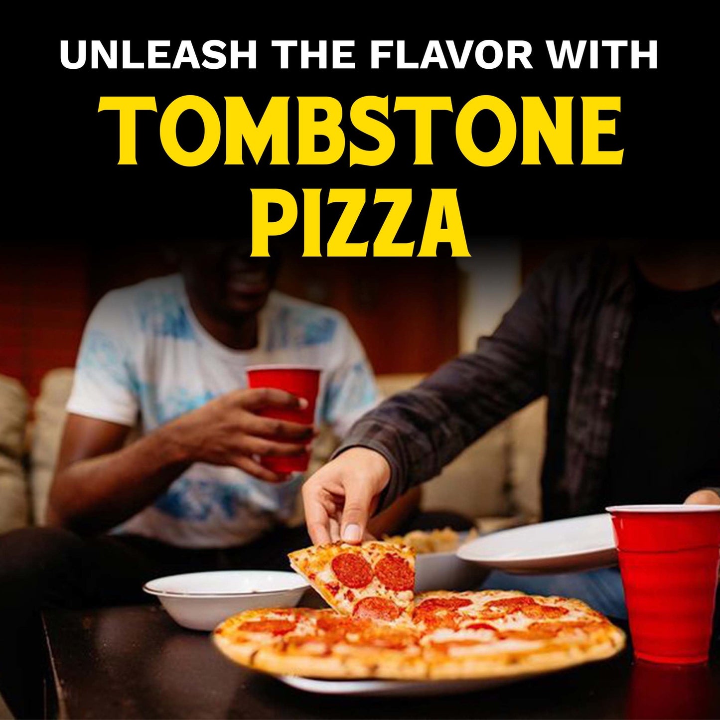 Tombstone Frozen Pizza, Supreme  Original Thin Crust Pizza with Tomato Sauce, 20.8 oz (Frozen)