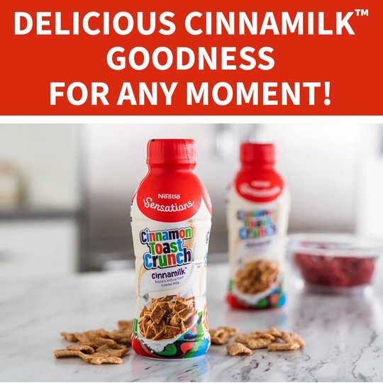 Nestle Sensations Cinnamon Toast Crunch Flavored Lowfat Milk, Ready to Drink, 14 fl oz