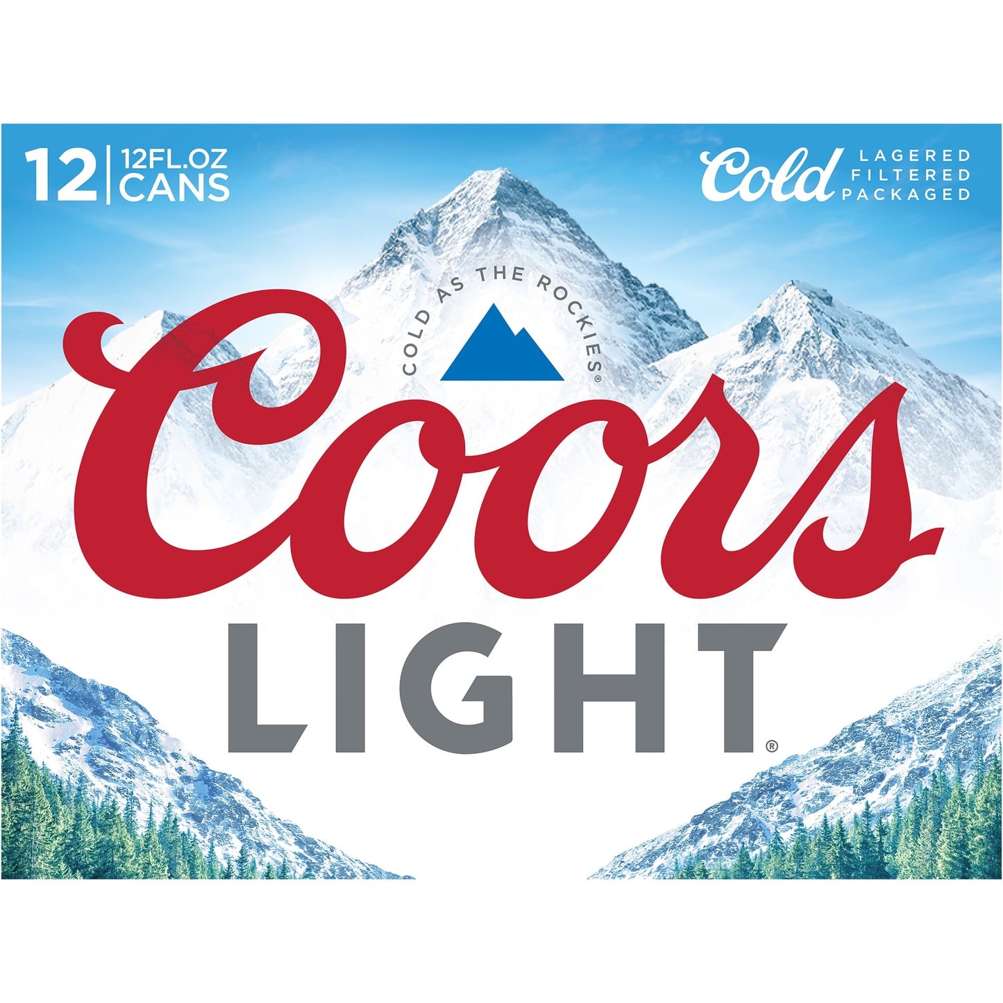 Coors Light Lager Beer, 12 Pack, 12 fl oz Cans, 4.2% ABV