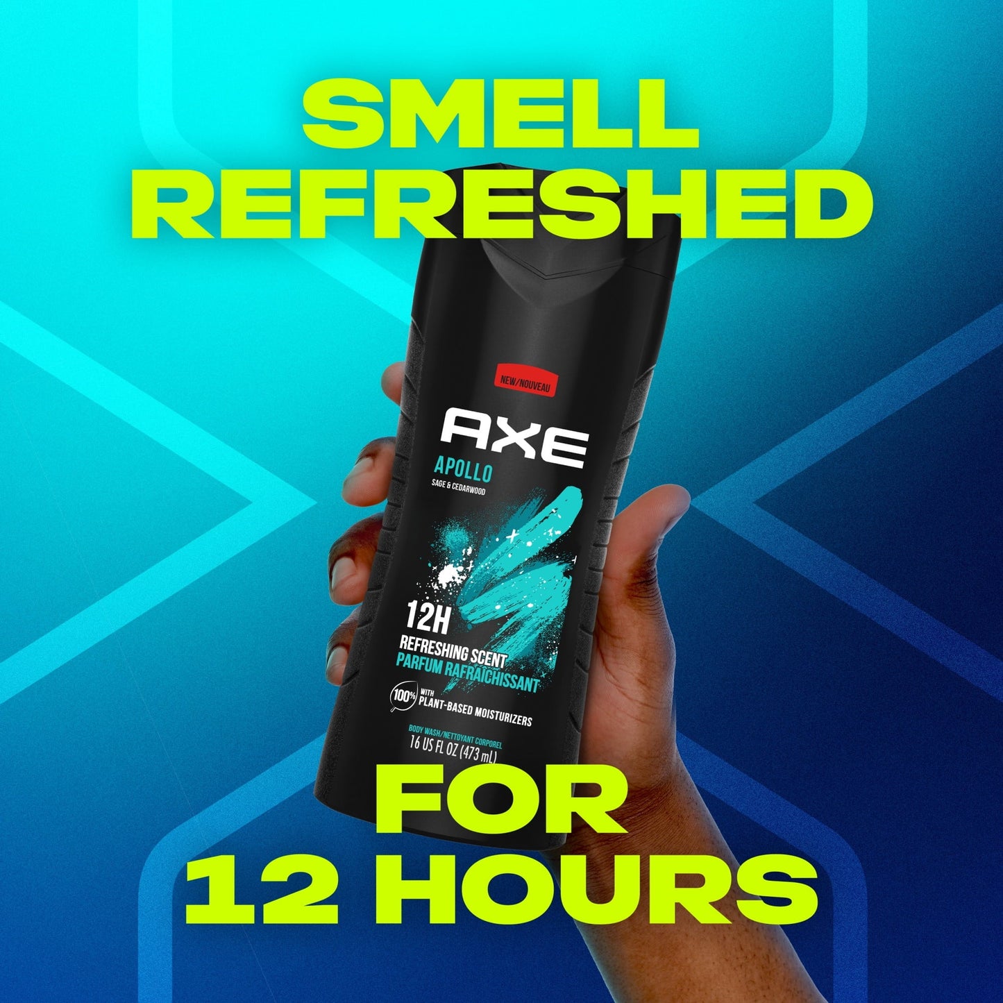 Axe Apollo Refreshing Daily Use Body Wash Twin Pack, Sage and Cedarwood, 16 fl oz
