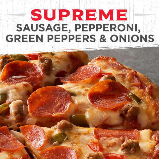 Jack's Frozen Pizza, Supreme Original Thin Crust Pizza with Marinara Sauce, 15.8 oz (Frozen)
