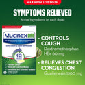 Mucinex 12 Hour Relief, DM Maximum Strength Cough Medicine, 14 Tablets