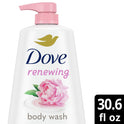 Dove Renewing Long Lasting Gentle Body Wash, Peony and Rose Oil, 30.6 fl oz