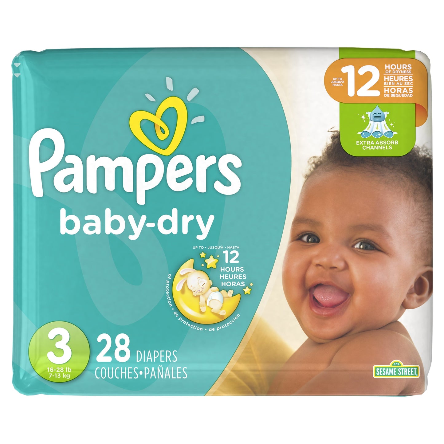 Pampers Baby-Dry Diapers, Size 3, 28 Count