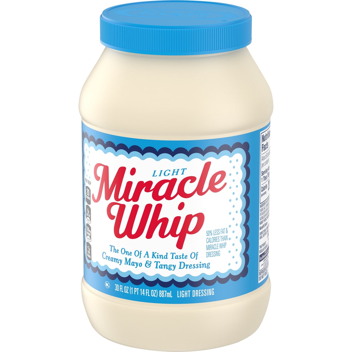 Miracle Whip Light Mayo-like Dressing Jar, 30 fl oz