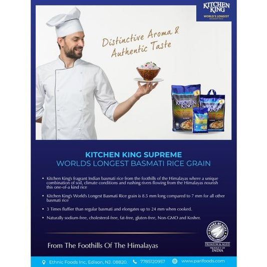 Kitchen King Supreme White Basmati Rice 20Lbs. from Pari Foods Inc.