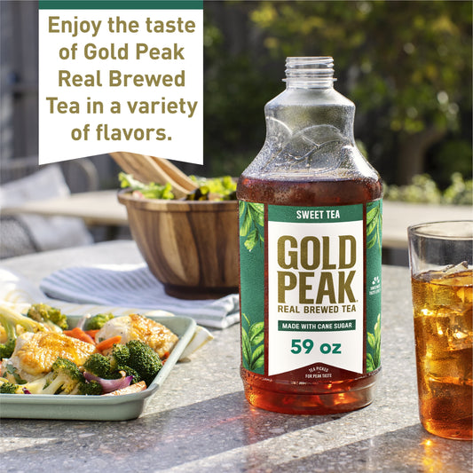 Gold Peak Sweetened Black Tea Bottle, 59 fl oz