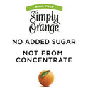 Simply Non GMO High Pulp Orange Juice, 52 fl oz Bottle