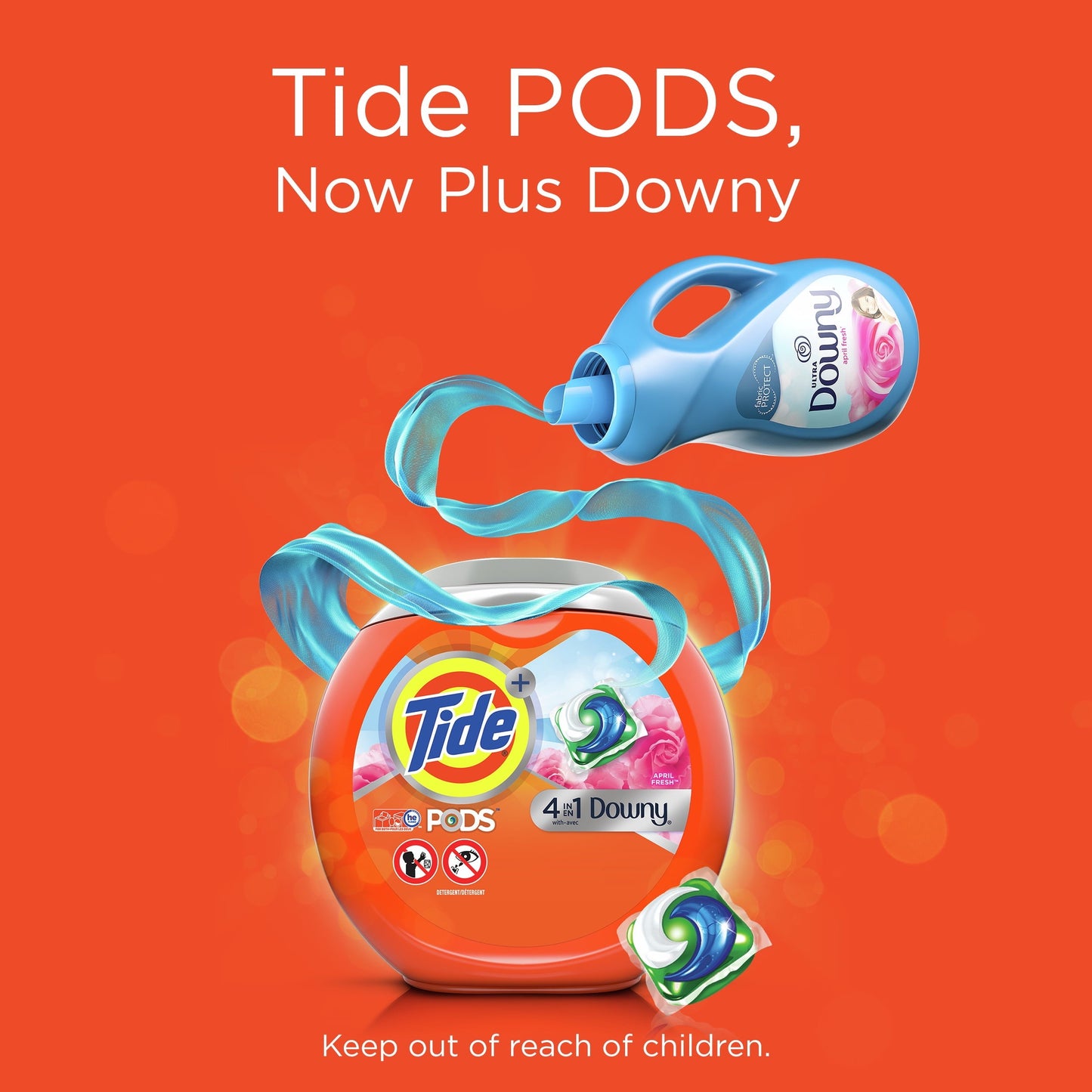 Tide Pods Laundry Detergent Soap Packs with Downy, April Fresh, 12 Ct