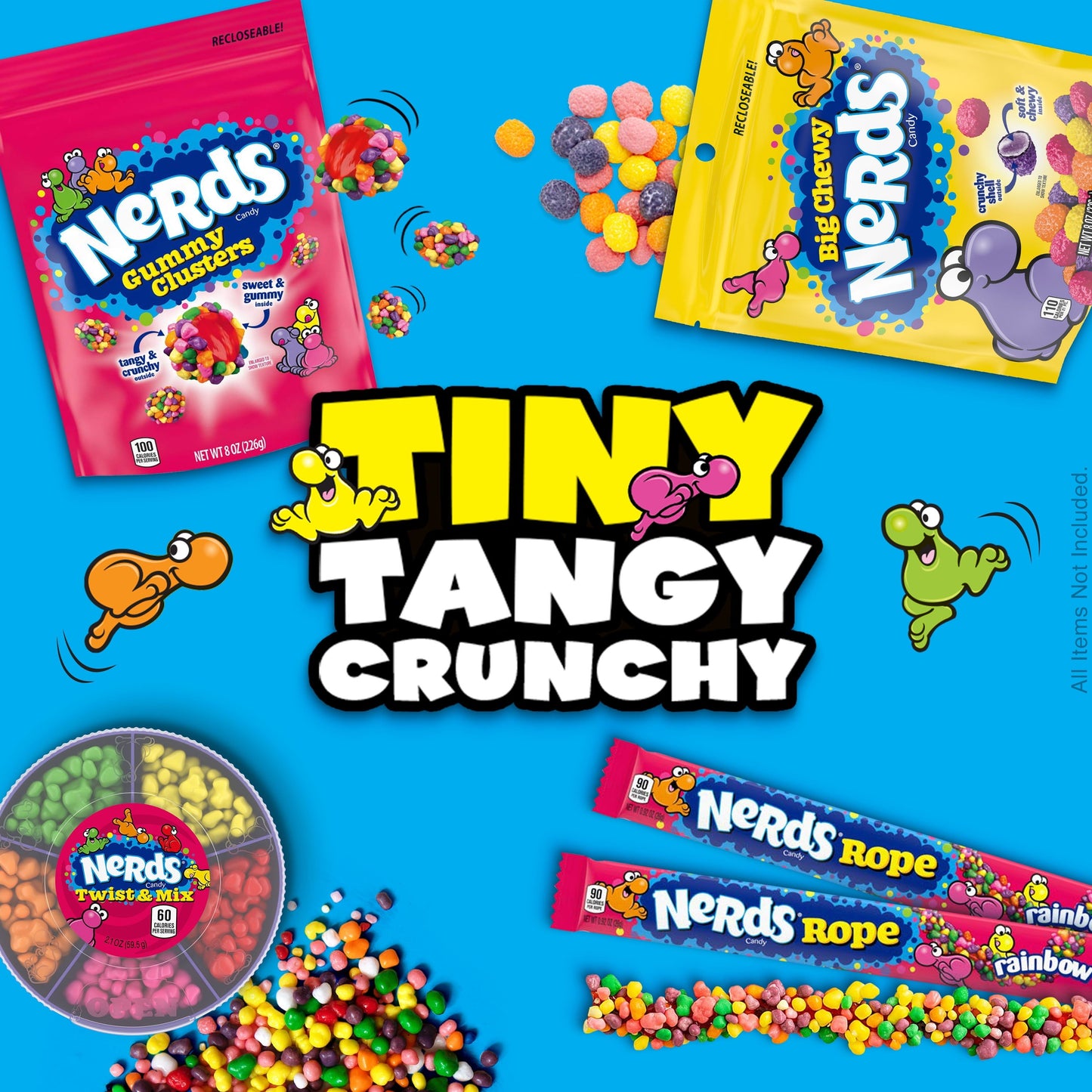 Nerds Rope Gummy & Crunchy Rainbow Candy, 0.92 oz