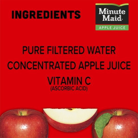 Minute Maid 100% Apple Fruit Juice Drink, 10 fl oz, 6 Bottles