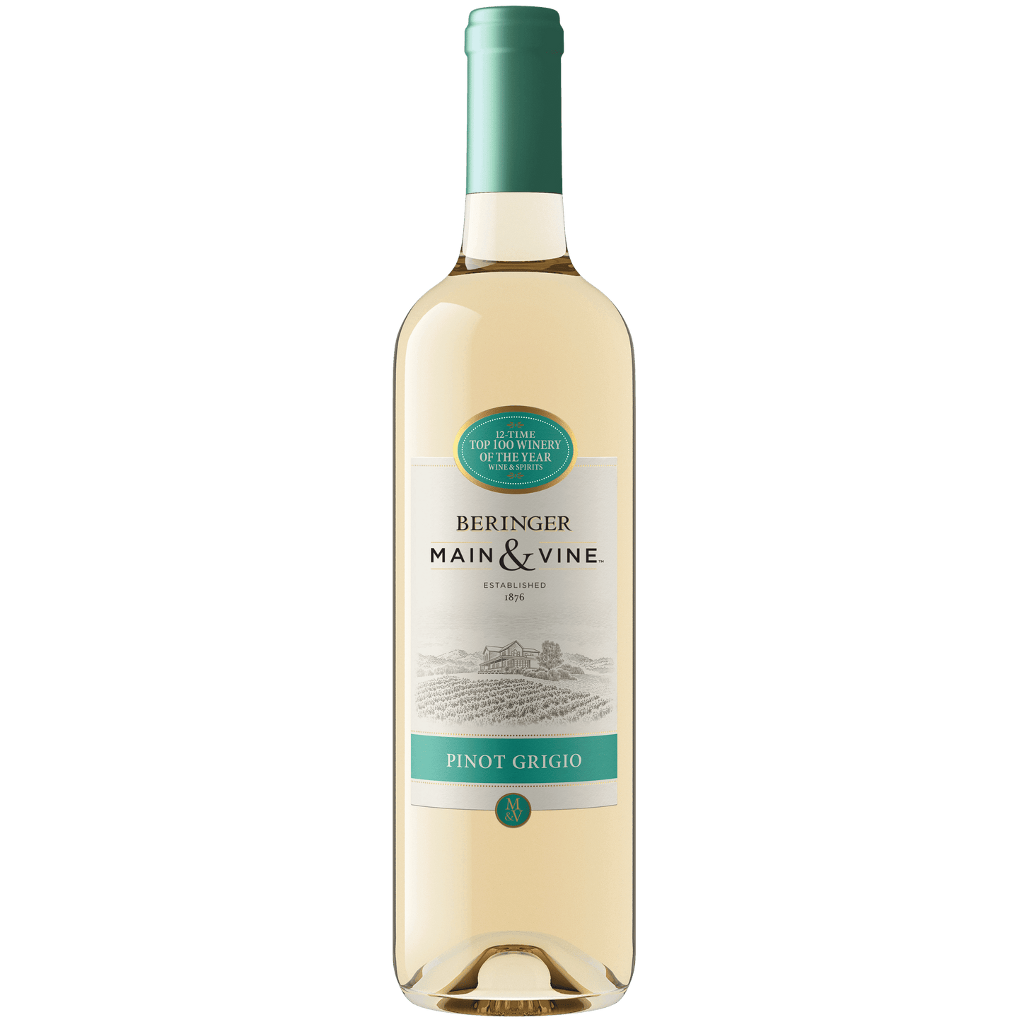 Beringer Main & Vine California Collection Pinot Grigio California White Wine, 750 ml Glass, ABV 13.00%