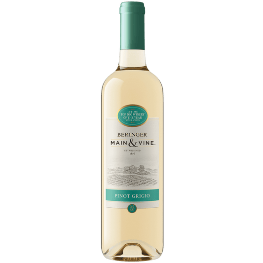 Beringer Main & Vine California Collection Pinot Grigio California White Wine, 750 ml Glass, ABV 13.00%