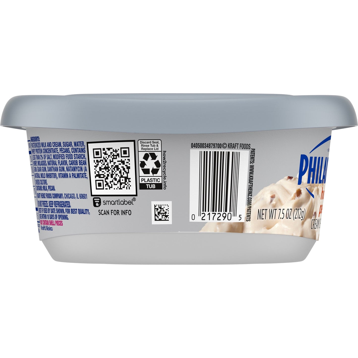 Philadelphia Honey Pecan Naturally Flavored Cream Cheese Spread, 7.5 oz Tub