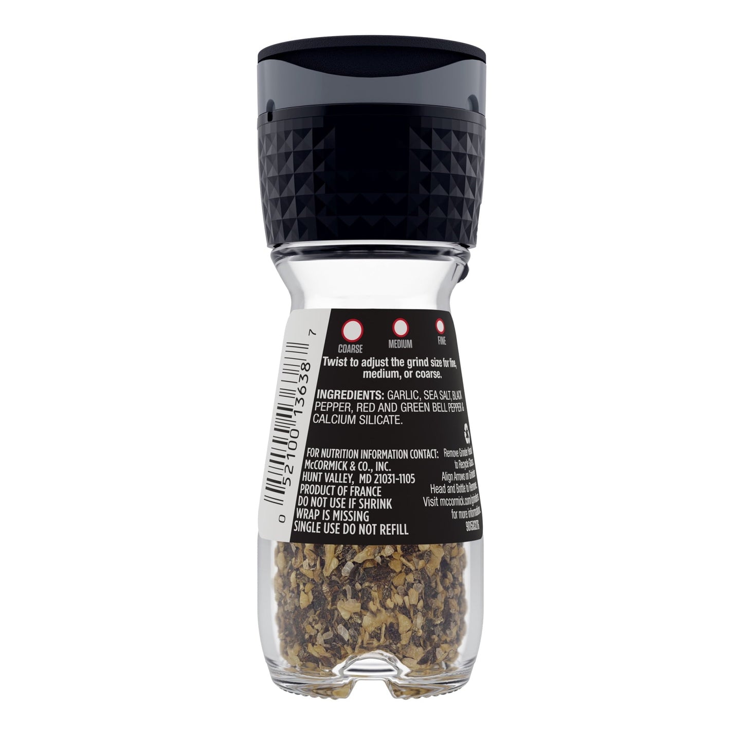 McCormick Garlic Pepper Seasoning Grinder, 1.23 oz Mixed Spices & Seasonings