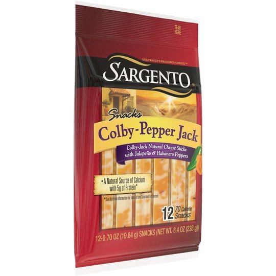 Sargento® Colby-Pepper Jack Natural Cheese Snack Sticks, 12-Count