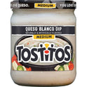 Tostitos Medium Queso Blanco Dip, Naturally and Artificially flavored, 15 oz Jar