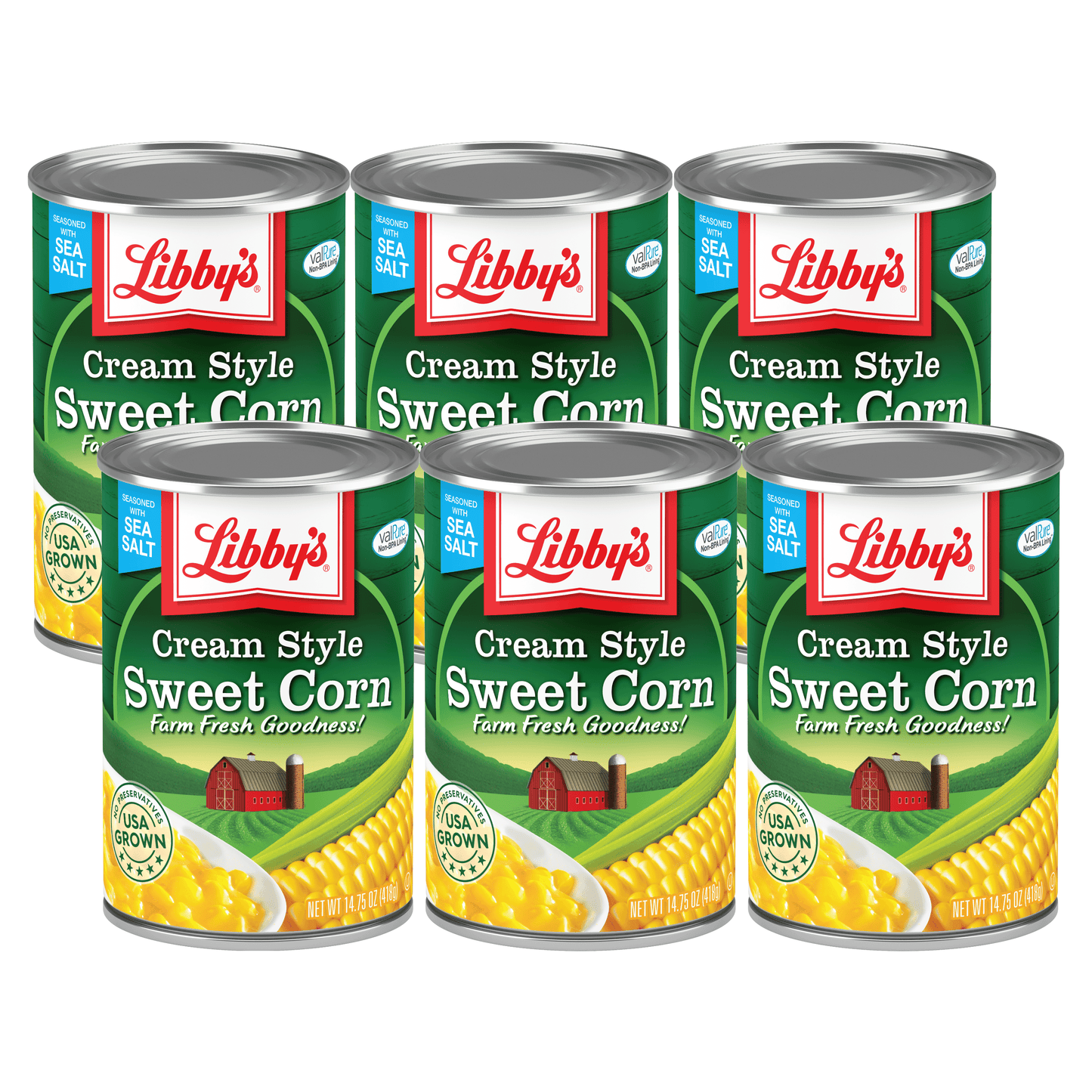 (6 Cans) Libby's Cream Style Corn, 14.75 oz