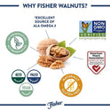 Fisher Chef's Naturals Gluten Free, No Preservatives, Non-GMO Walnut Halves & Pieces, 16 oz Bag