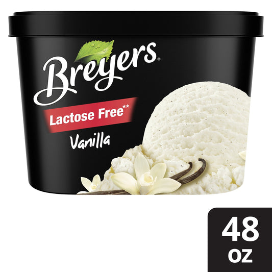 Breyers Lactose Free Vanilla Light Ice Cream, 48 oz