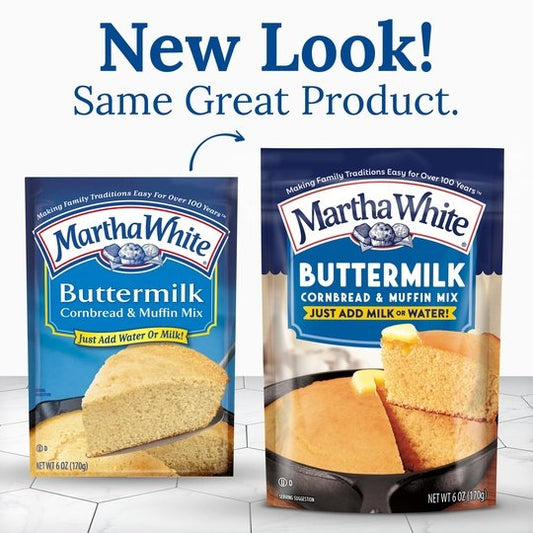 Martha White Buttermilk Cornbread and Muffin Mix, 6 Oz Pouch