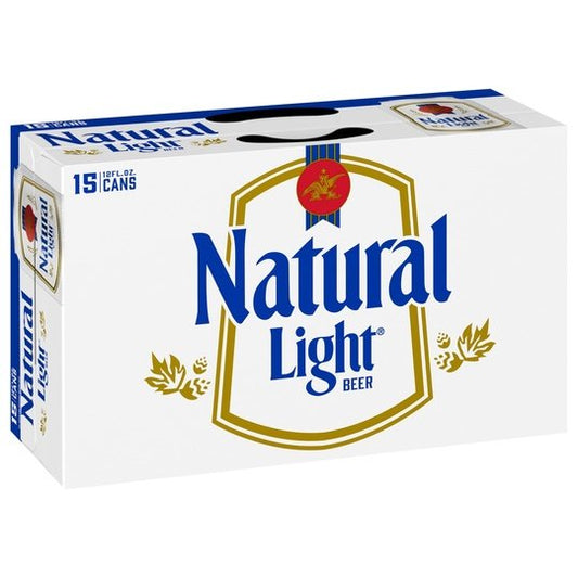 Natural Light Beer, 15 Pack Beer, 12 fl oz Cans 4.2% ABV, Domestic