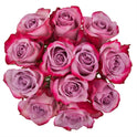 Fresh-Cut Solid Roses Flower Bunch, Minimum of 12 Stems, Colors Vary