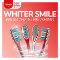 Colgate 360 Optic White Advanced Adult Soft Toothbrush, Whitening Toothbrush, 2 Pack