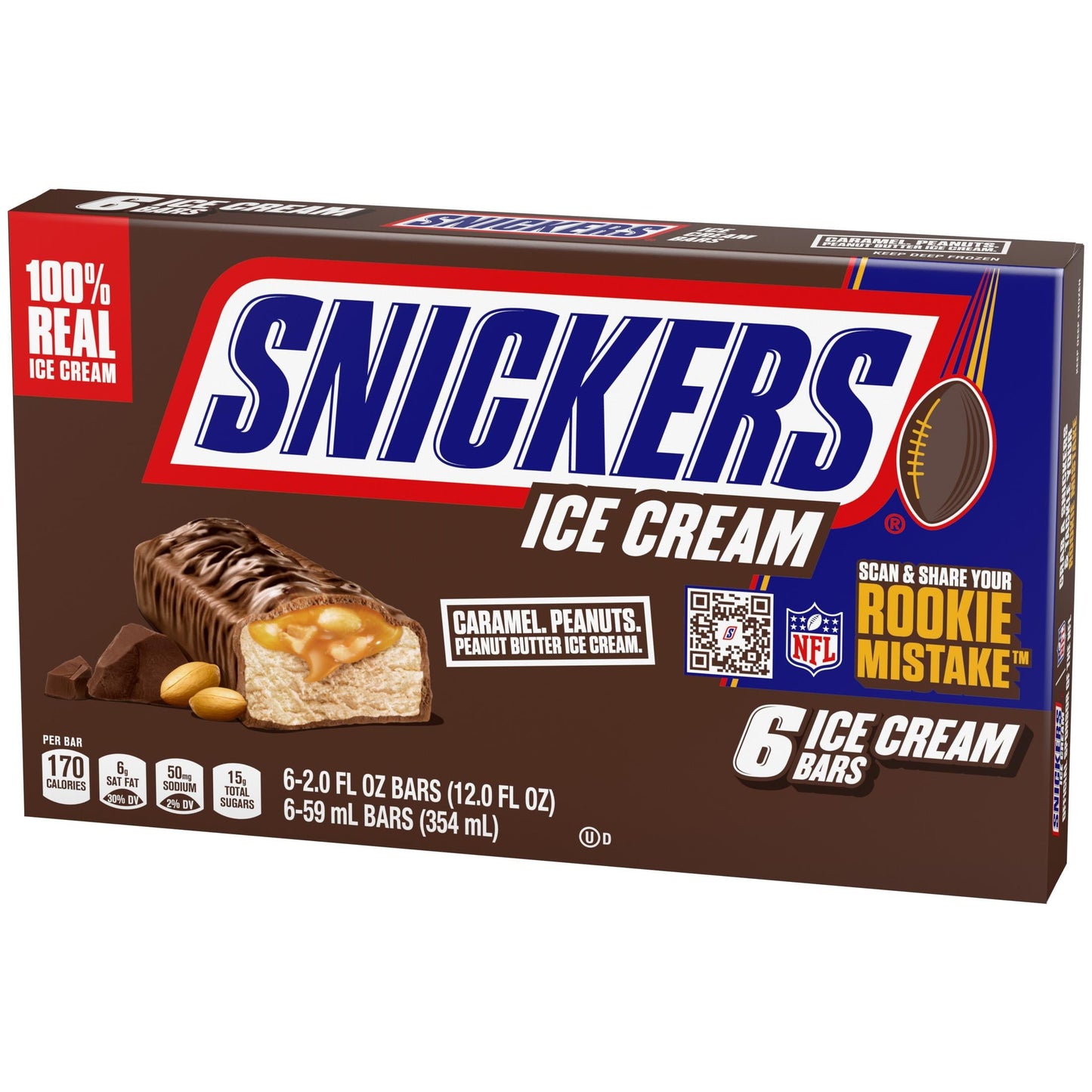 SNICKERS Ice Cream Bars, 6-Count Box