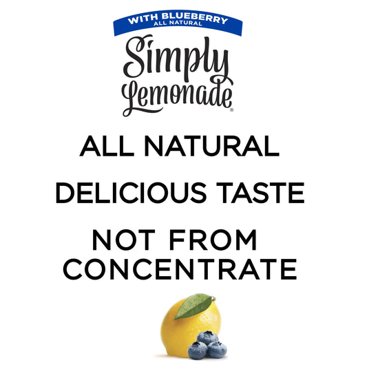 Simply Non GMO All Natural Lemonade with Blueberry Juice, 52 fl oz