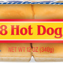 Sunbeam Hot Dog Buns, Enriched White Bread Hot Dog Buns, 8 Count