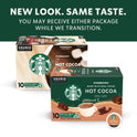 Starbucks Coffee K-Cup Pods, Naturally Flavored Hot Cocoa For Keurig Coffee Makers,10 Pods