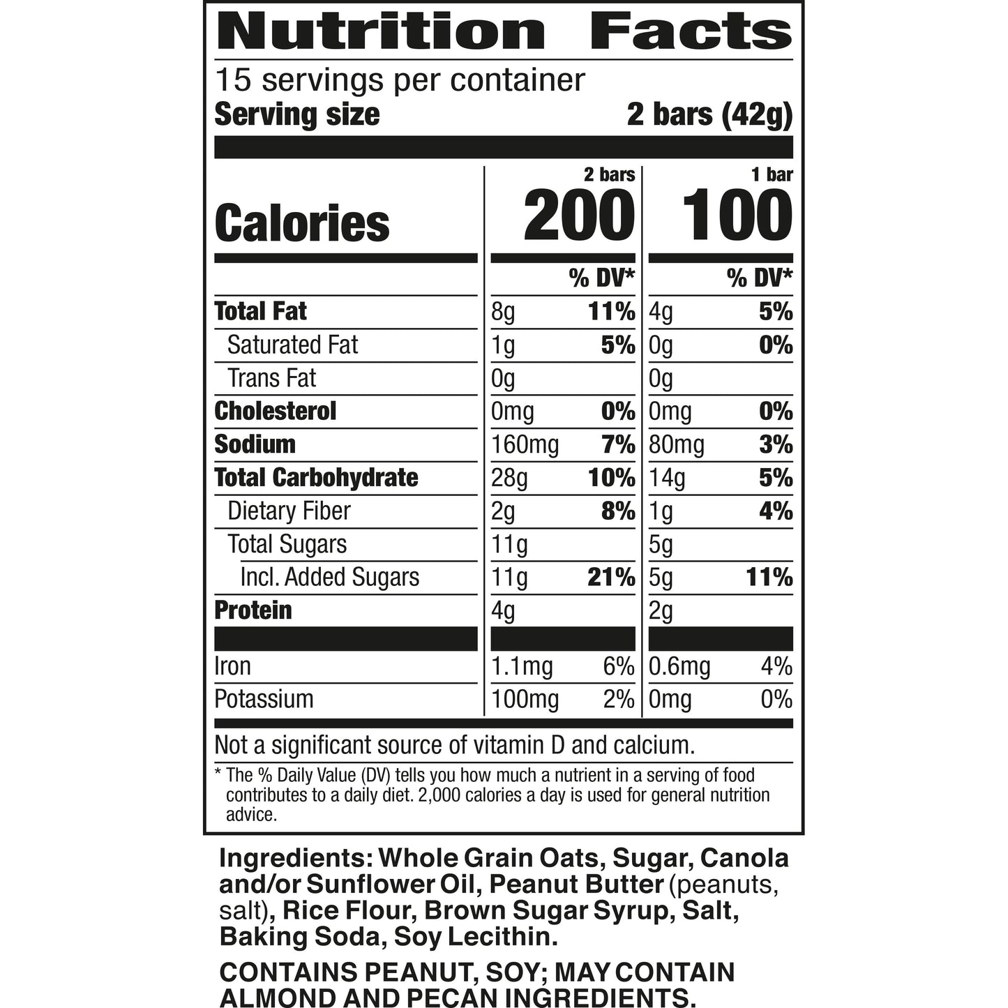 Nature Valley Crunchy Granola Bars, Peanut Butter, 30 Bars, 22.35 OZ (15 Pouches)