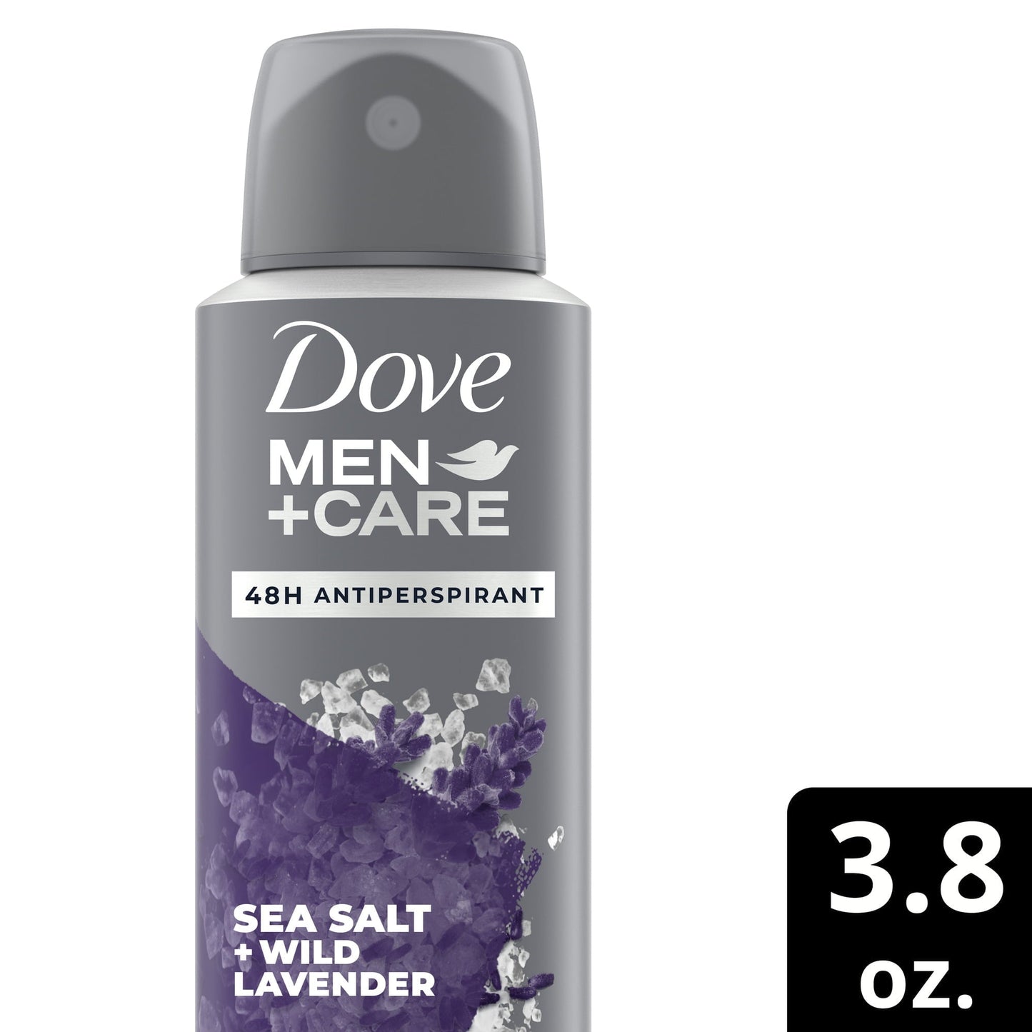 Dove Men+Care Antiperspirant Deodorant Dry Spray, Sea Salt and Wild Lavender, 3.8 oz