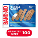 Band-Aid Brand Flexible Fabric Adhesive Bandages, Assorted, 100Ct