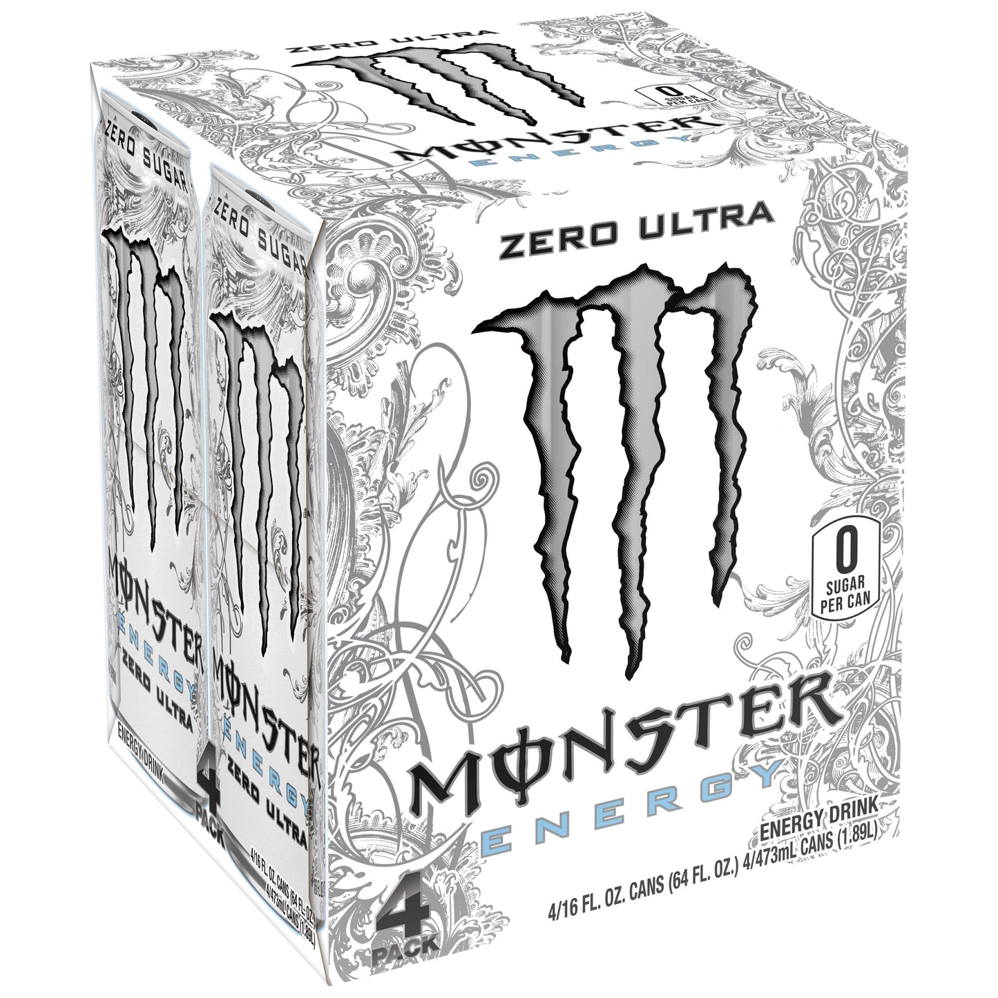 Monster Energy, Zero Ultra, Energy Drink, 16 fl oz, 4 Pack