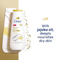 Dove Dryness Relief Long Lasting Gentle Body Wash, Jojoba Oil, 20 fl oz