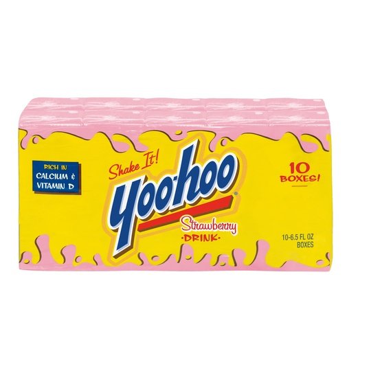 Yoo-Hoo Strawberry Drink, 6.5 fl oz, 10 count