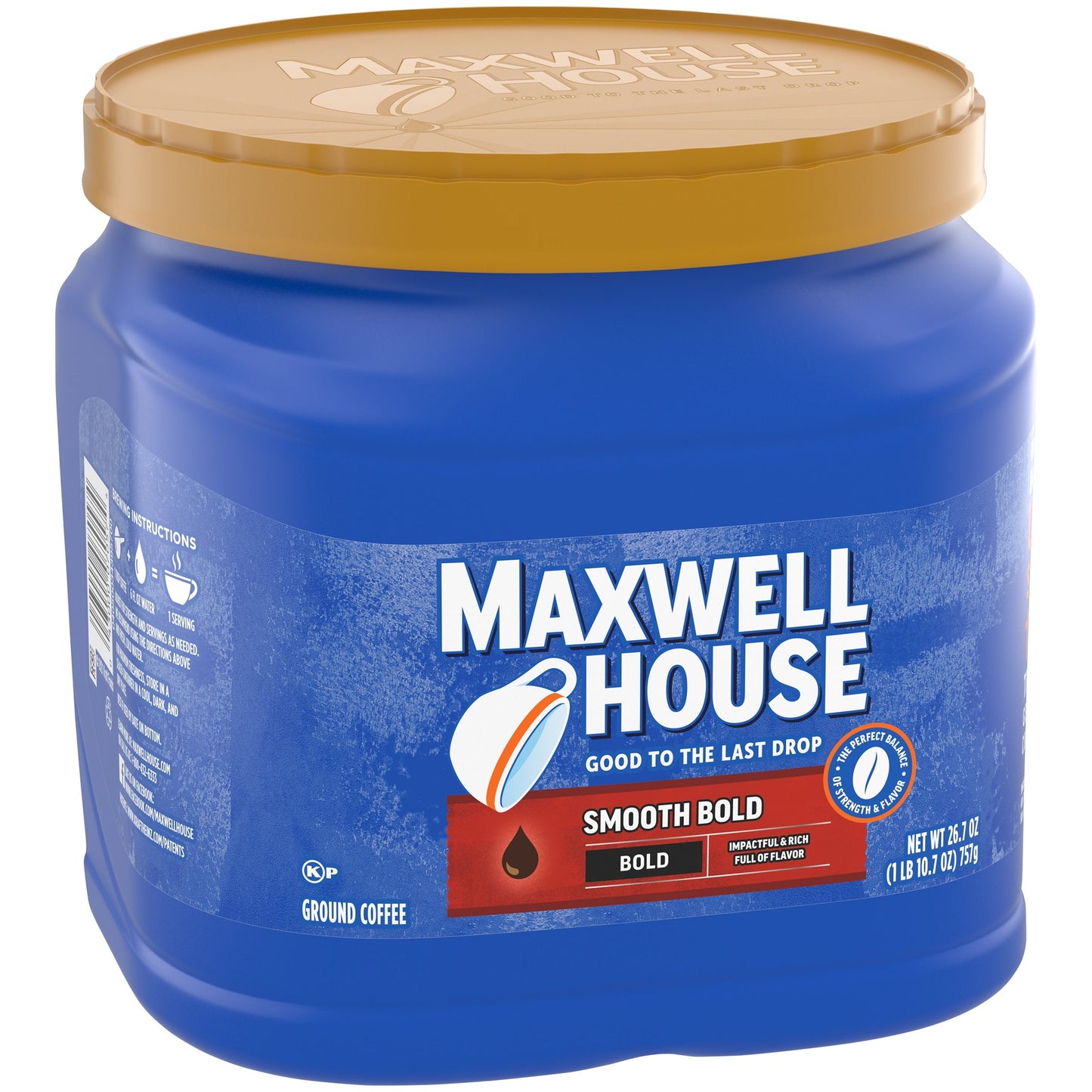 Maxwell House Smooth Bold Ground Coffee, 26.7 oz. Canister