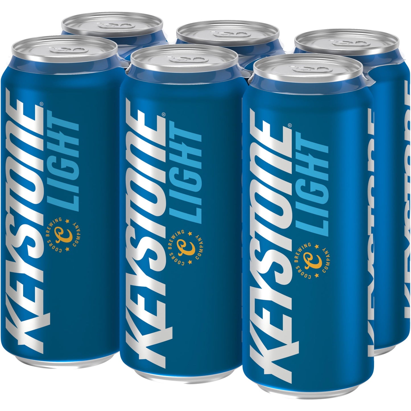 Keystone Light Lager Beer, 6 Pack, 16 fl oz Cans, 4.1% ABV