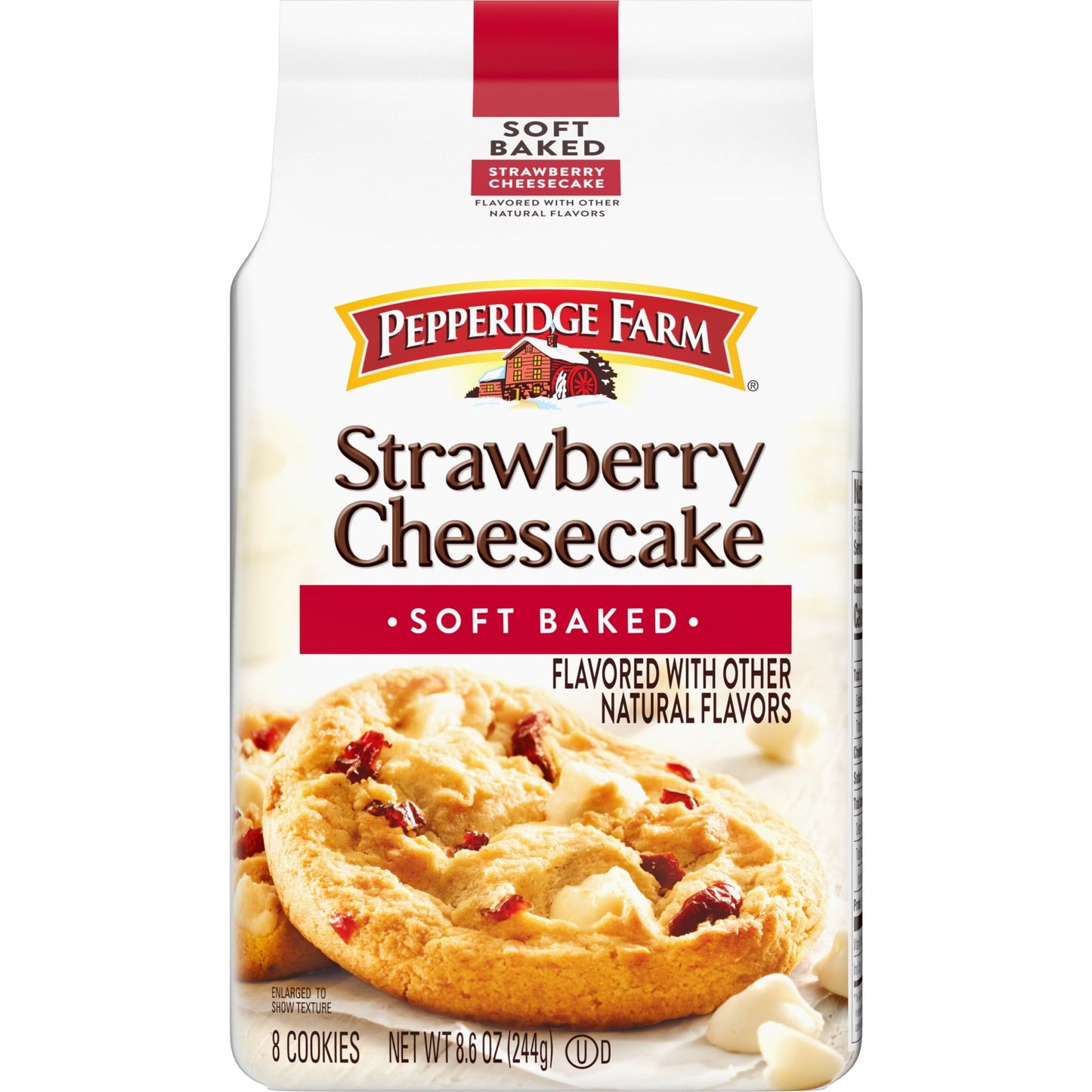 Pepperidge Farm Soft Baked Strawberry Cheesecake Cookies, 8.6 oz. Bag