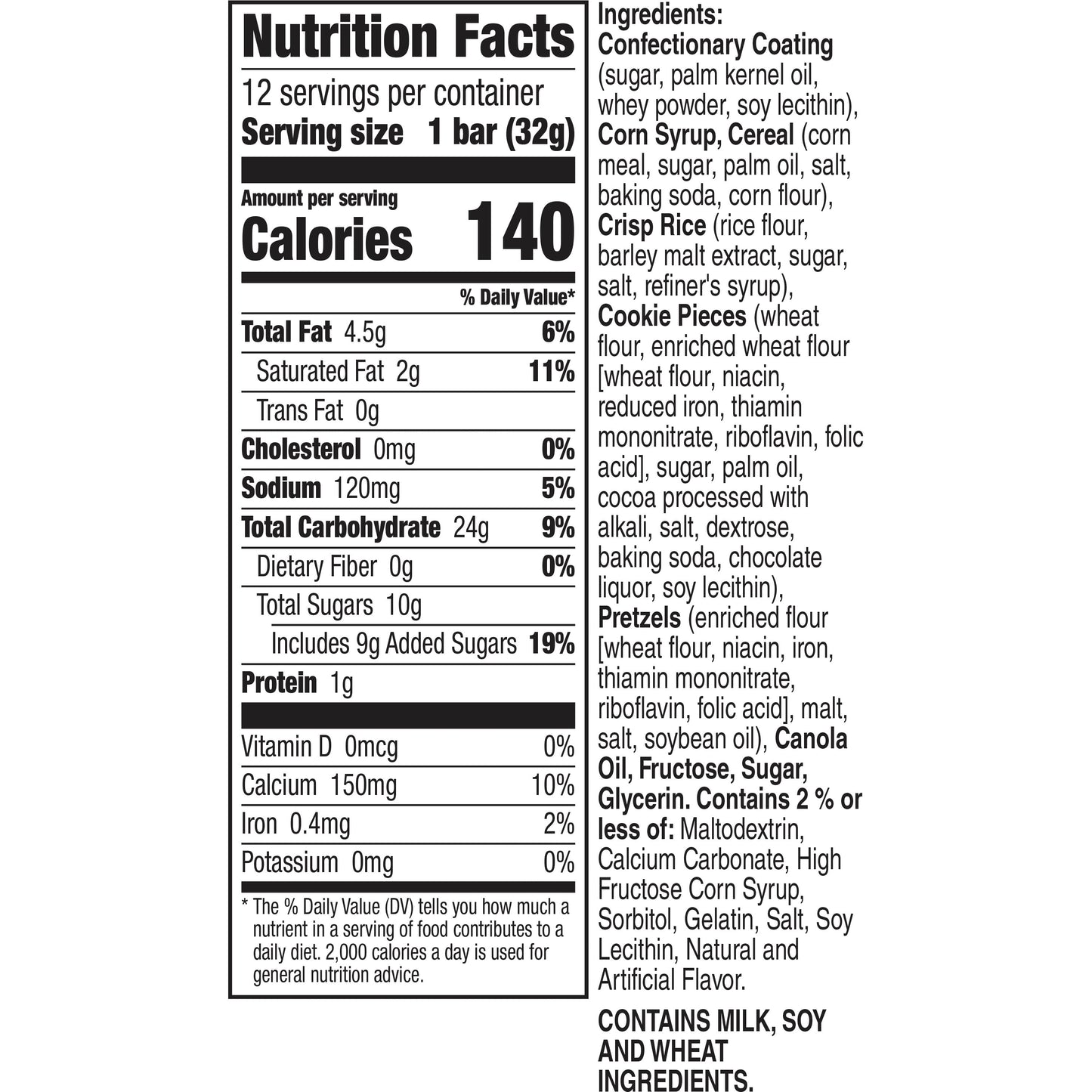 Chex Mix Cookies & Cream Treat Bar, Value Pack, 12 Bars