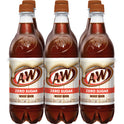 A&W Zero Sugar Root Beer Soda, .5 L bottles, 6 pack