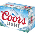 Coors Light Lager Beer, 24 Pack, 12 fl oz Cans, 4.2% ABV