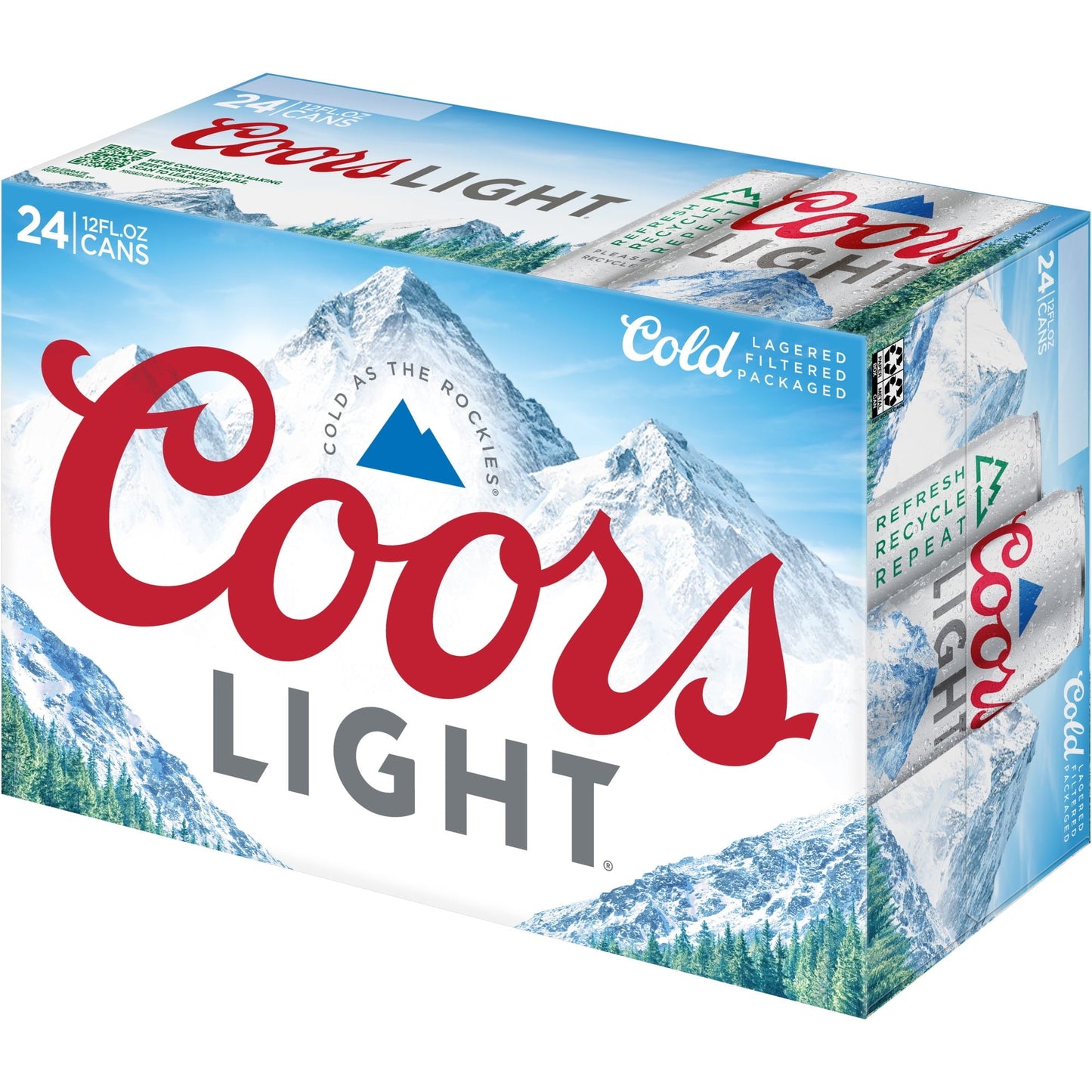 Coors Light Lager Beer, 24 Pack, 12 fl oz Cans, 4.2% ABV