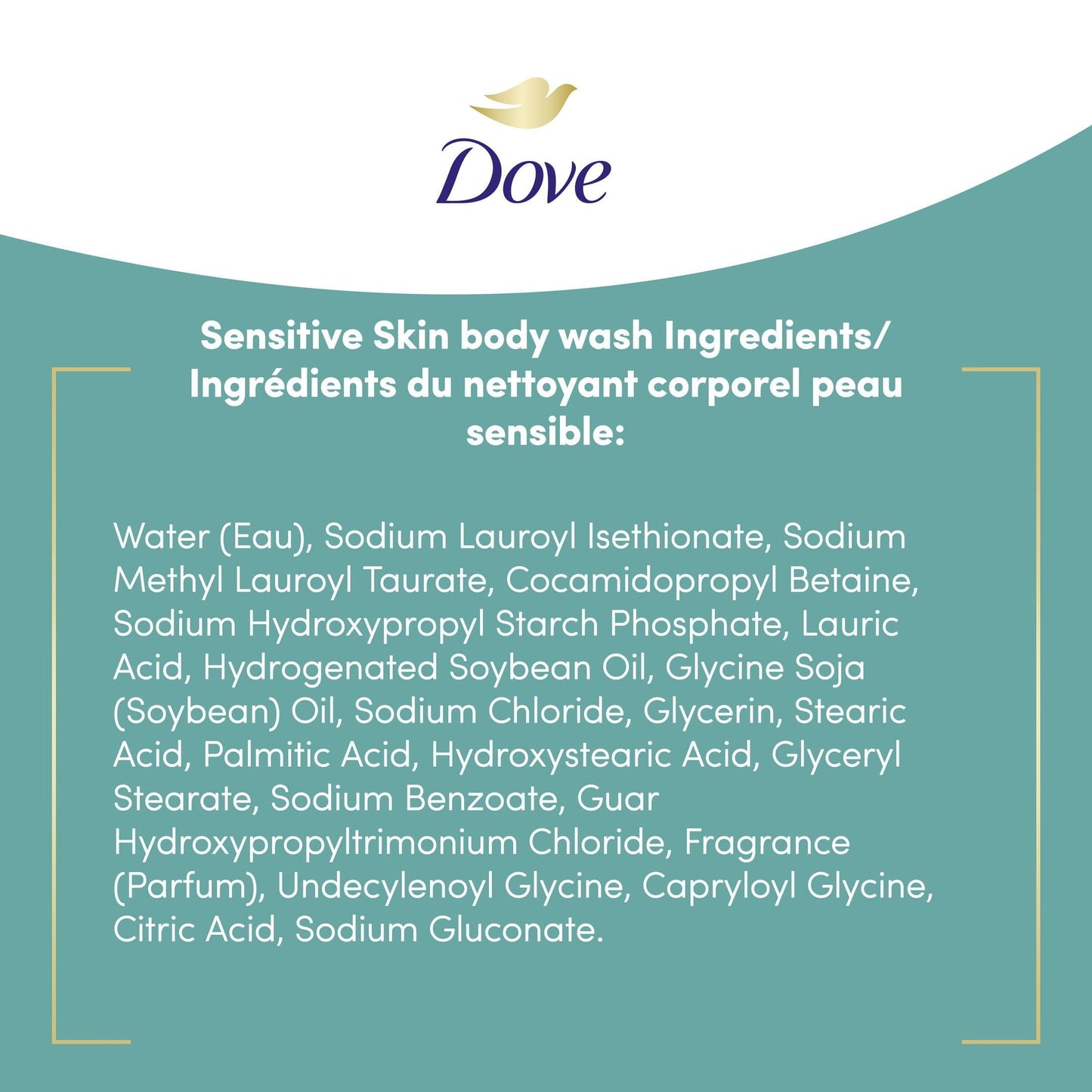 Dove Sensitive Skin Long Lasting Gentle Hypoallergenic Body Wash, 11 fl oz