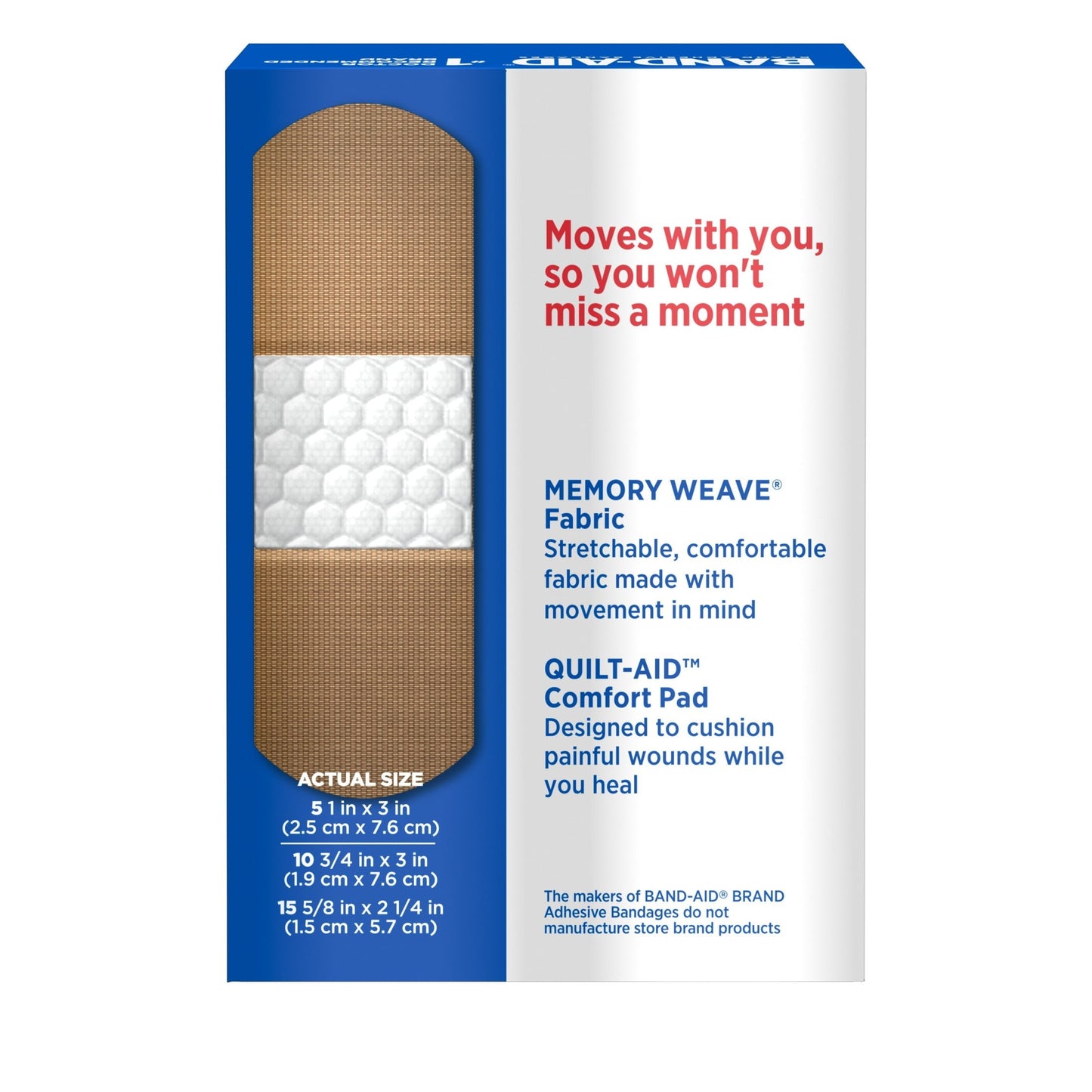 Band-Aid Brand Flexible Fabric Adhesive Bandages, Assorted, 30Ct