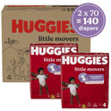 Huggies Little Movers Baby Diapers, Size 4, 140 Ct