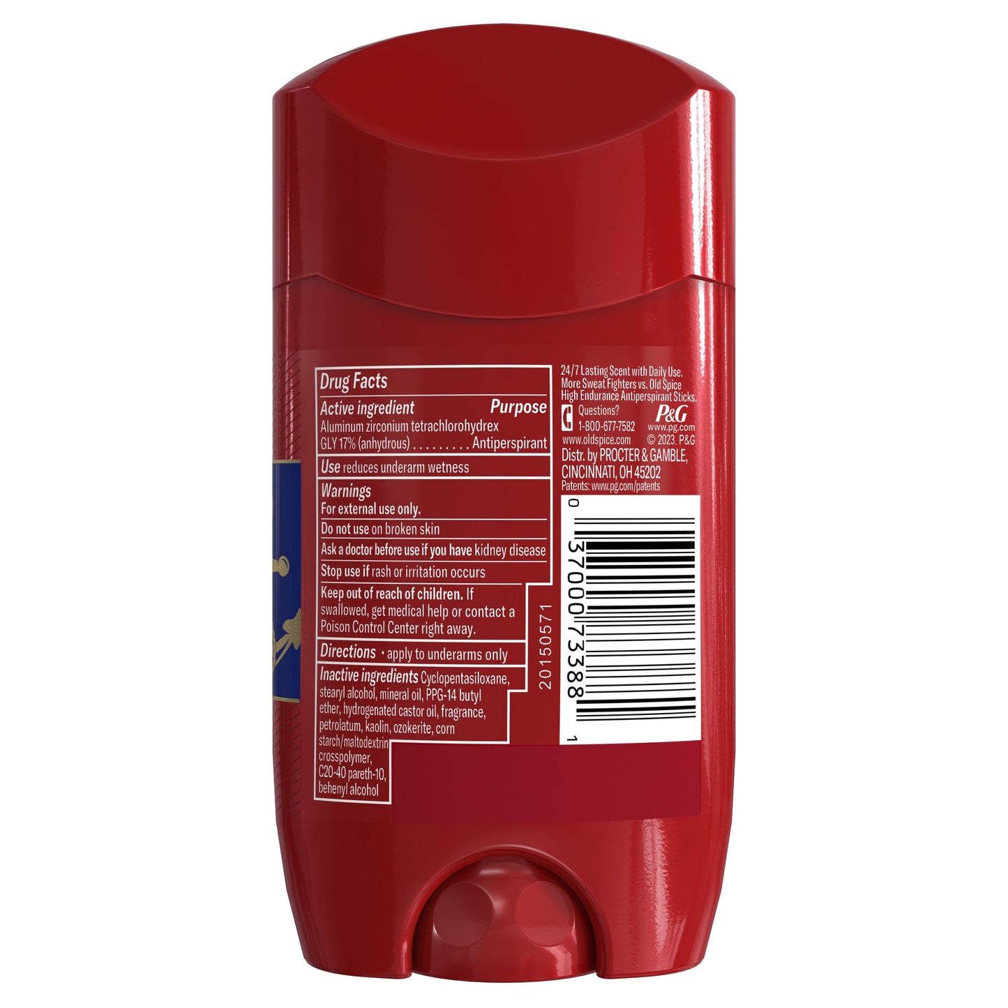 Old Spice Red Collection Antiperspirant Deodorant for Men, Captain Scent, 2.6 oz